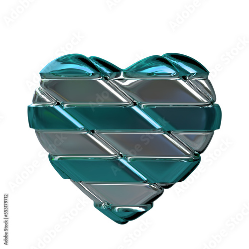 Turquoise heart photo