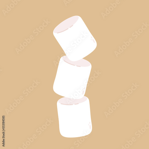 Marshmallow cartoon vector. Marshmallow logo design. Marshmallow icon.