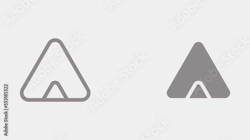 Camping tent vector icon sign symbol