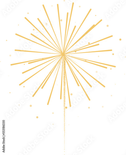 Gold festive firework