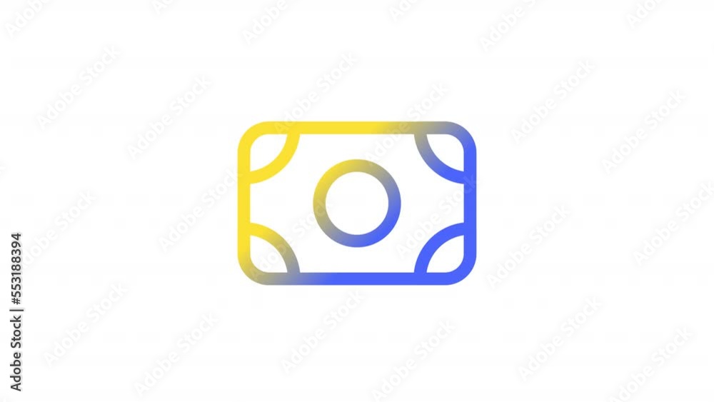 Animated finance gradient ui icon. Financial transaction. Seamless loop HD video with alpha channel on transparent background. Line color user interface symbol motion graphic animation Animated finance gradient ui icon. Financial transaction. Seamless loop HD video with alpha channel on transparent background. Line color user interface symbol motion graphic animation