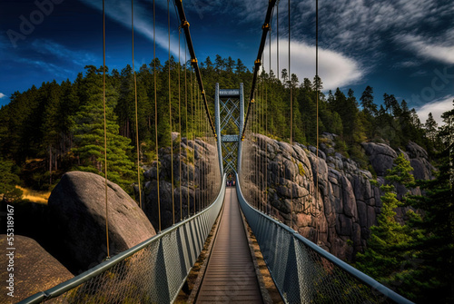 Titan rt, a suspension bridge for pedestrians in the Harz Mountains Generative AI