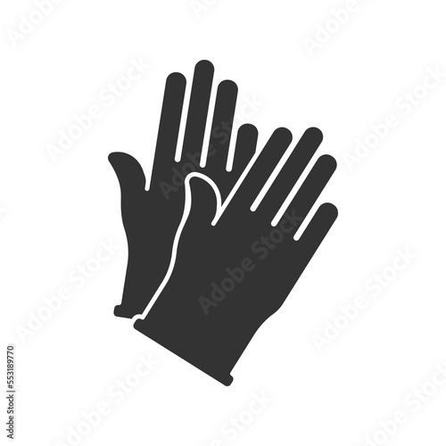 Glove filled universal icon ui ux element sign.