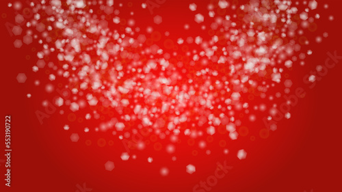 Vector Magical Glowing Background with Silver White and Purple Falling Stars on Red. Sparkle Star Night Cover and Card Design. Confetti Frame. Cosmic Bokeh Light. Christmas and New Year Poster.