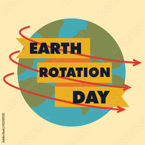 EARTH ROTATION DAY DESIGN BANNER, POSTER OR SOCIAL MEDIA POST