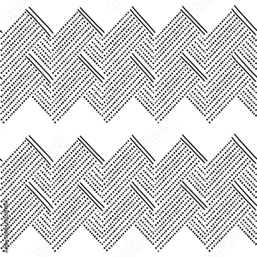 Bell Beaker pottery folk art style vector seamless repetitive pattern, prehistoric dotted vases and bowls retro tribal design from Great Britain, Ireland, Andorra, Portugal, Spain and Gibraltar
 photo