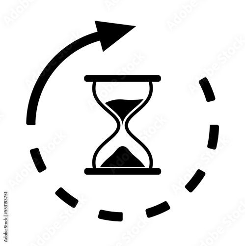 Anti Aging Hourglass Vector Icon