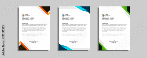 modern corporate letterhead template design