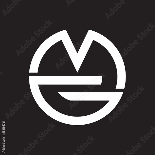 circular letter mg logo design vektor images , logo letter mg circle 