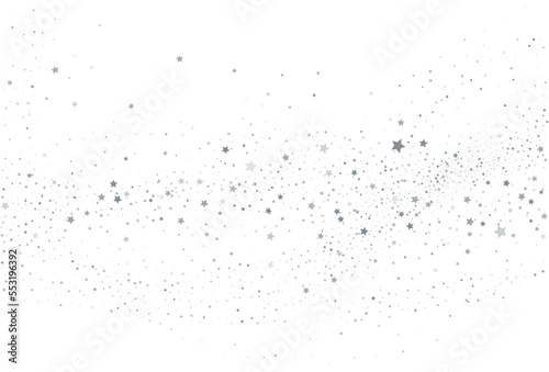 Light silver glitter confetti background. White festive texture.
