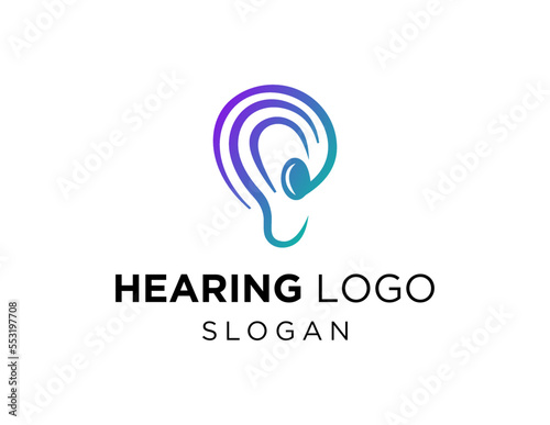 Logo design about Hearing on white background. created using the CorelDraw application.
