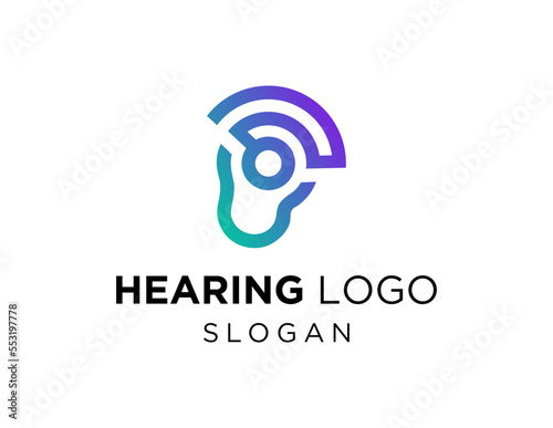 Logo design about Hearing on white background. created using the CorelDraw application.