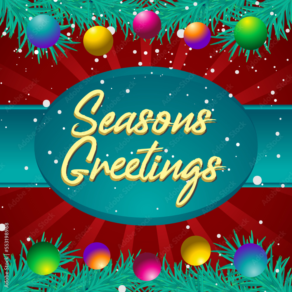 Abstract Seasons Greetings background for Christmas and happy new year theme background