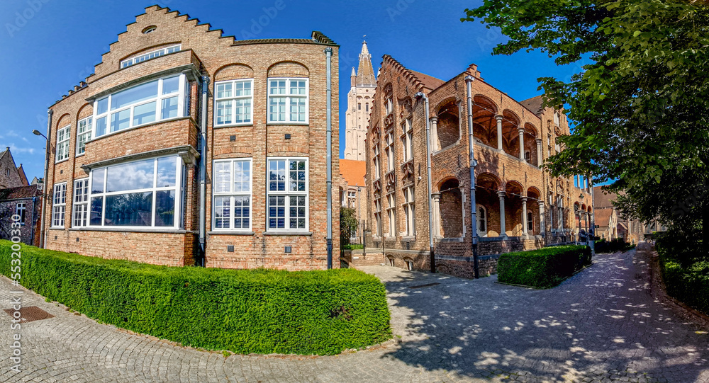 Picture of the historic St. Jan's Hospital in bruges during the day