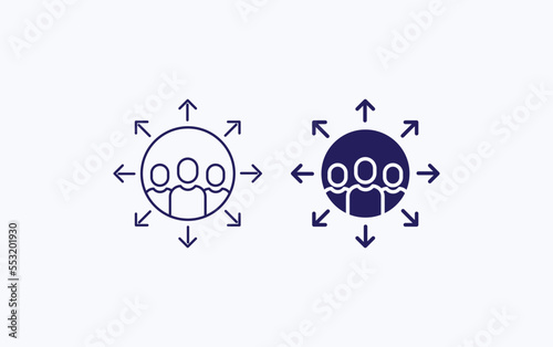 User group, People Affiliate marketing vector icon