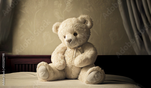 Kid teddy bear sick, generative ai 