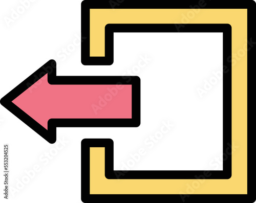 Log out Vector Icon Design Illustration