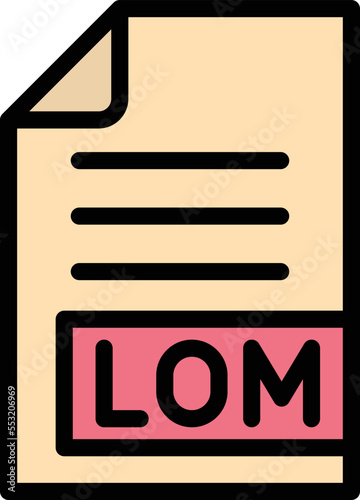 LOM Vector Icon Design Illustration