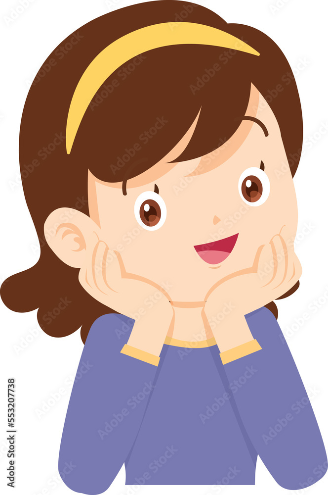 relaxed sitting with hands on cheek and thinking relaxed sitting with hands on cheek and thinking