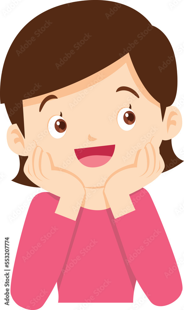 relaxed sitting with hands on cheek and thinking relaxed sitting with hands on cheek and thinking