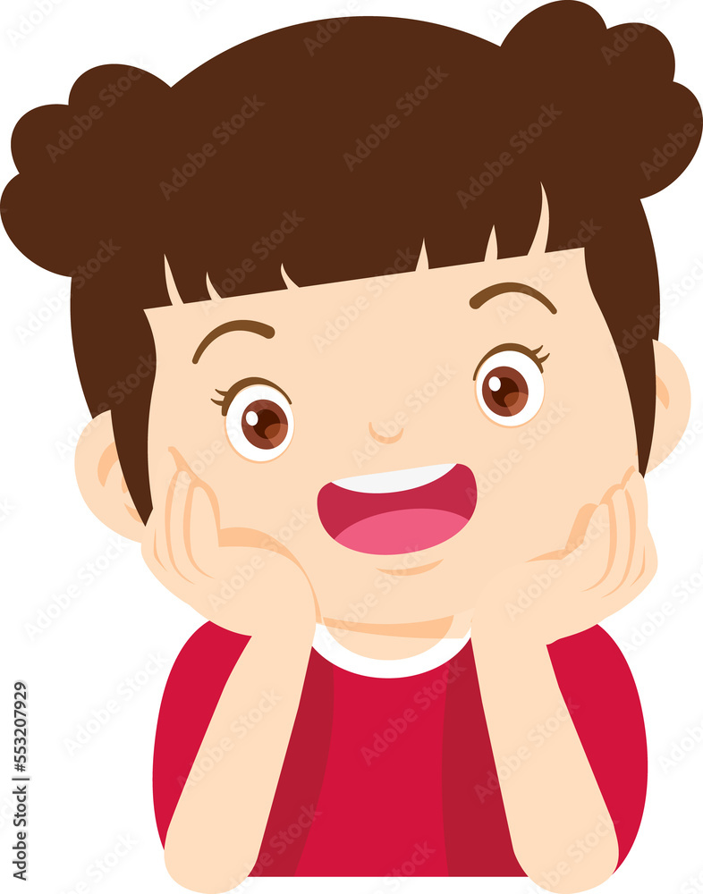 children relaxed sitting with hands on cheek and thinking children relaxed sitting with hands on cheek and thinking
