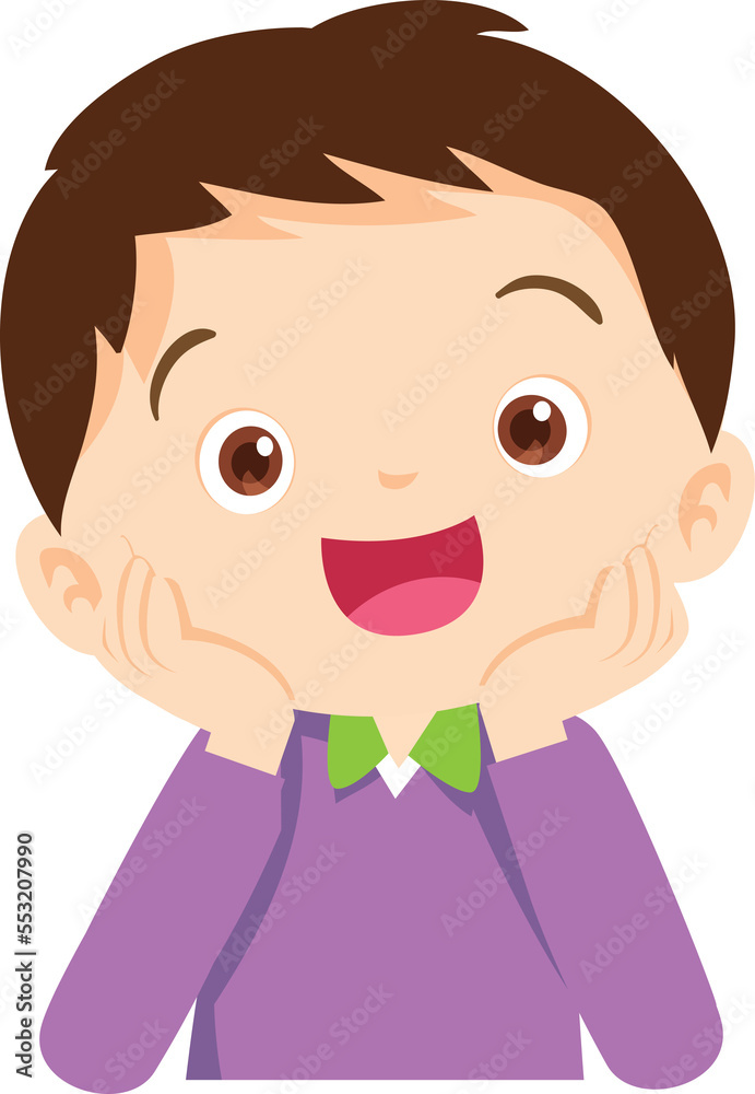 children relaxed sitting with hands on cheek and thinking children relaxed sitting with hands on cheek and thinking