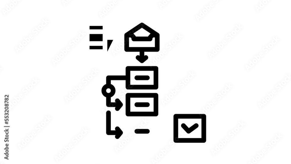 campaign production deployment line icon animation campaign production deployment line icon animation