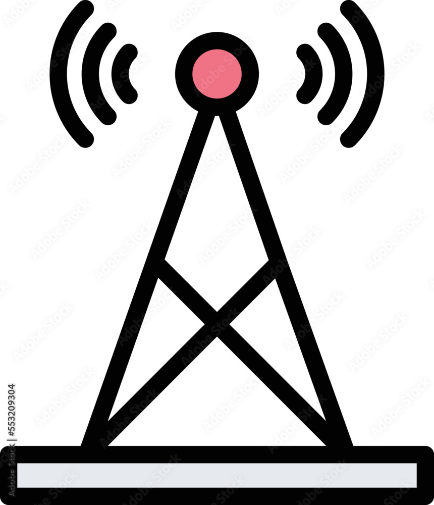 Signal tower Vector Icon Design Illustration Signal tower Vector Icon Design Illustration