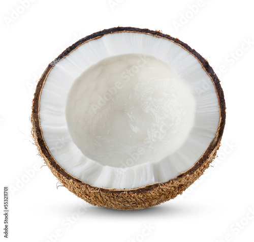 coconuts half for cook on transparent