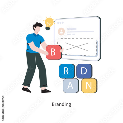 Branding Flat Style Design Vector illustration. Stock illustration
