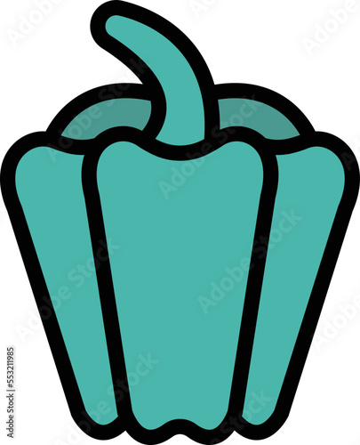 Capsicum Vector Icon Design Illustration
