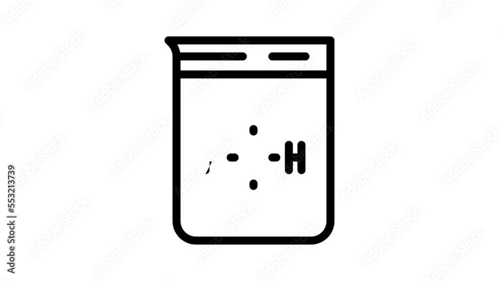 organic chemistry line icon animation organic chemistry line icon animation