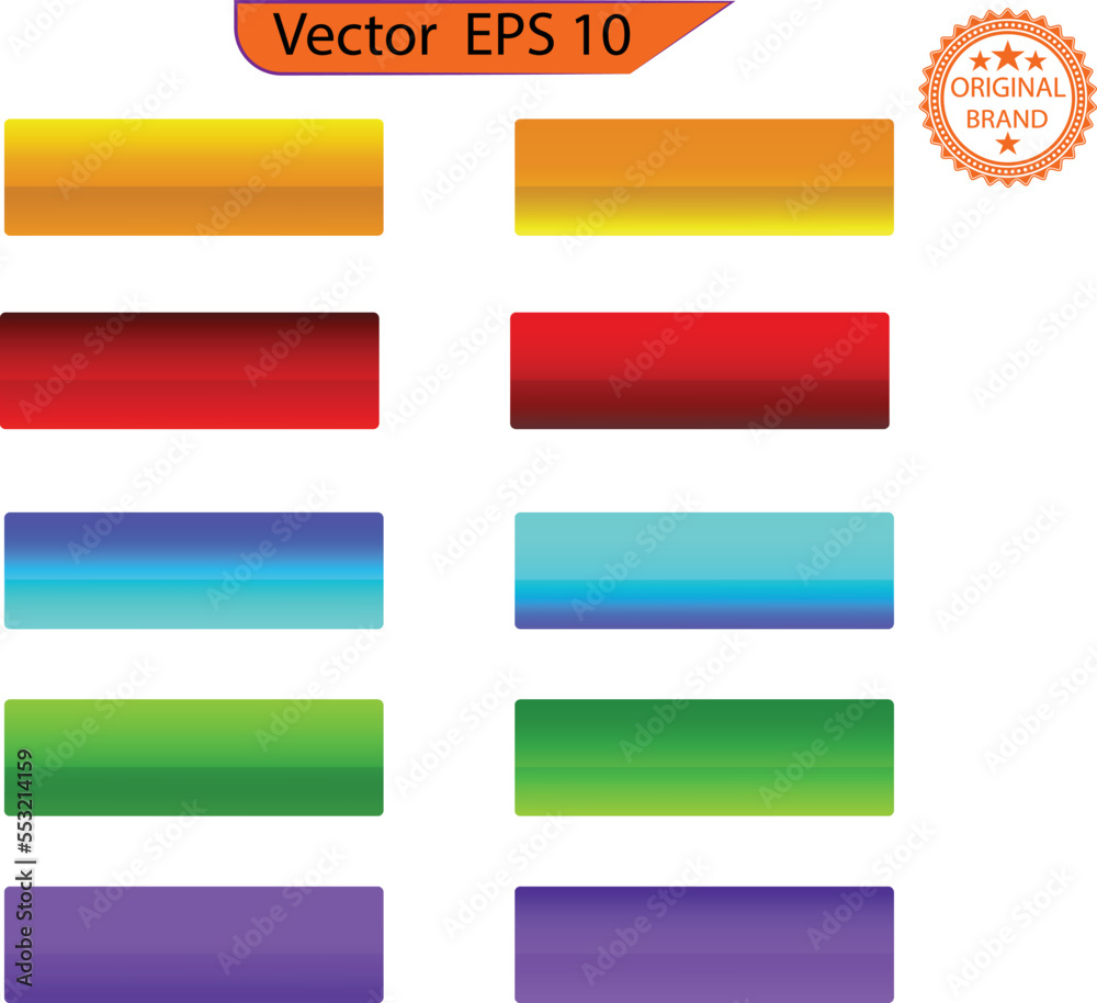 Internet buttons. Empty web button set vector Internet buttons. Empty web button set vector