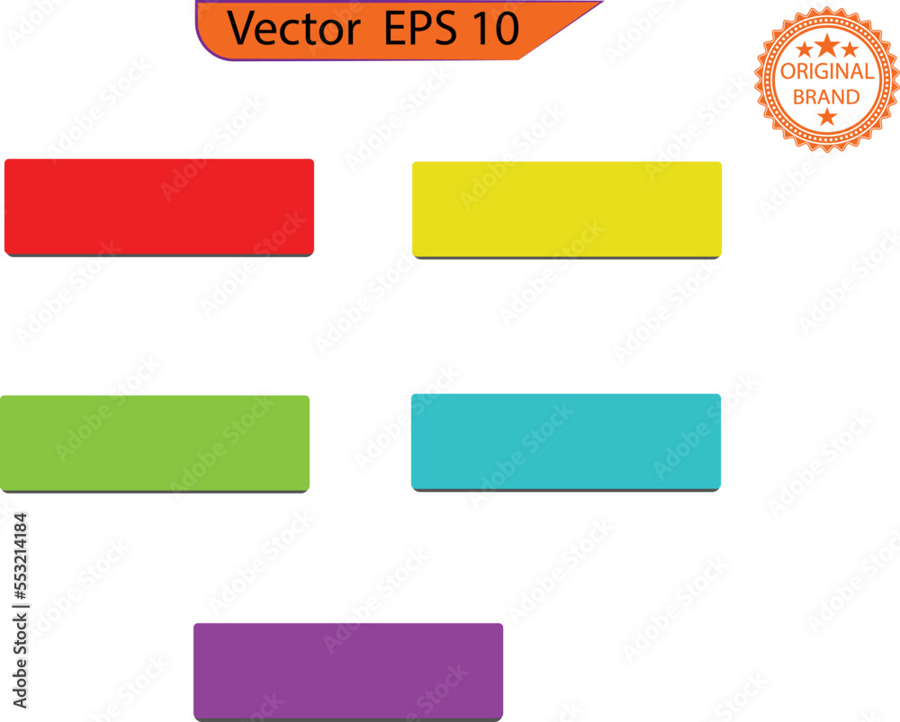 Modern web buttons. Collection of blank colorful buttons Modern web buttons. Collection of blank colorful buttons