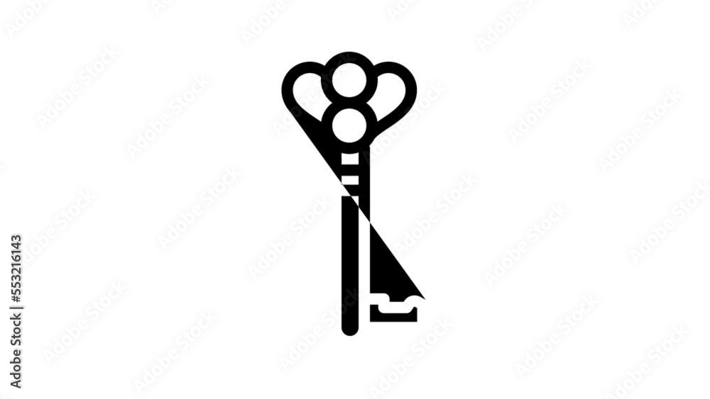 old style key line icon animation old style key line icon animation