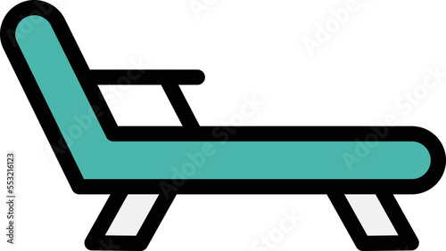 Deck chair Vector Icon Design Illustration