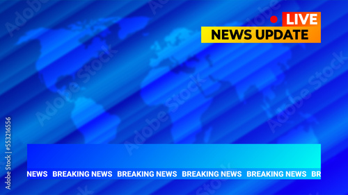 live news background with World map