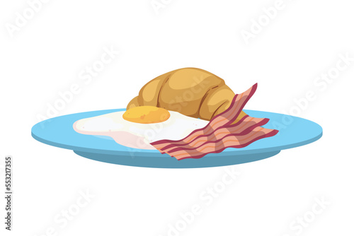 breakfast of eggs and bacon
