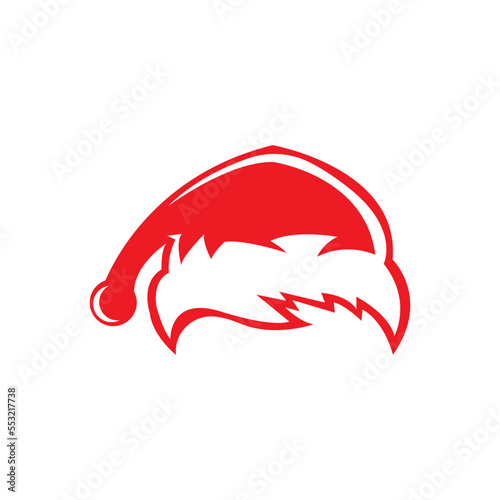 santa claus logo vector illustration template design
