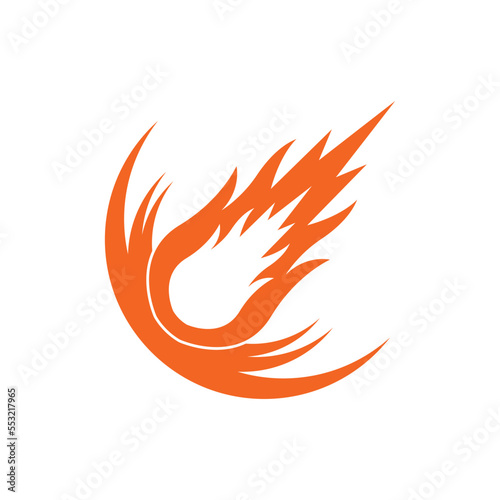 meteor logo vector template design