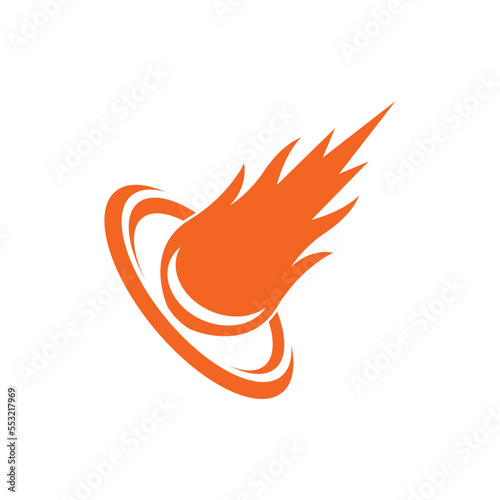 meteor logo vector template design
