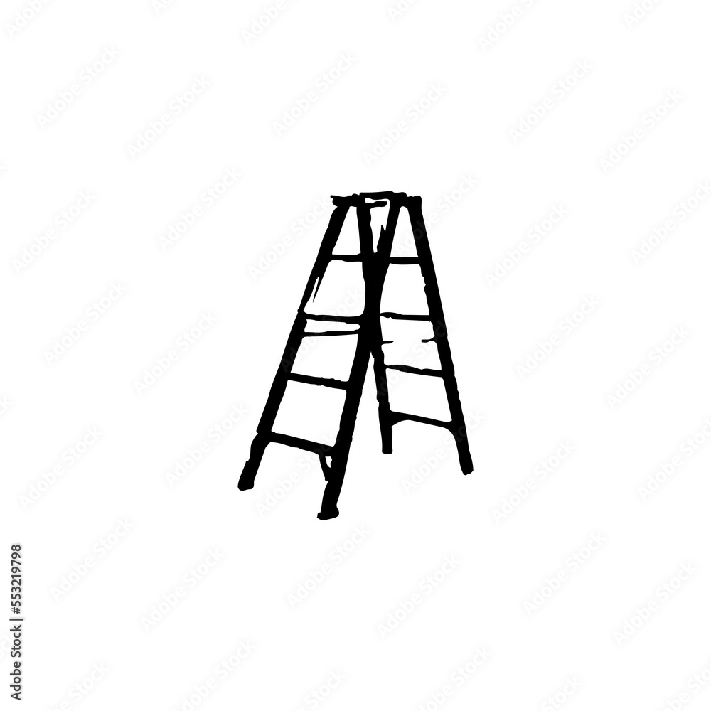 Ladder icon. Simple style building company big sale poster background symbol. Ladder brand logo design element. Ladder t-shirt printing. vector for sticker. Ladder icon. Simple style building company big sale poster background symbol. Ladder brand logo design element. Ladder t-shirt printing. vector for sticker.