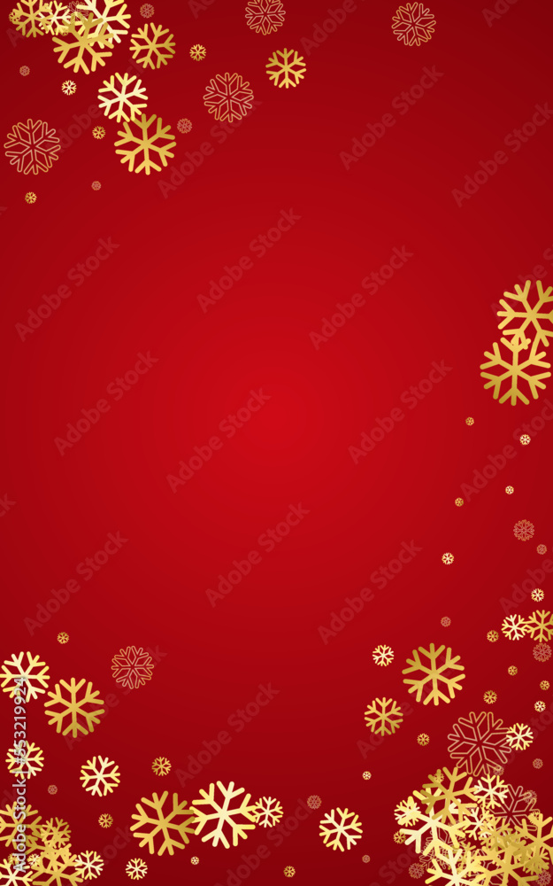 Silver Snow Vector Red Background. Falling Silver Snow Vector Red Background. Falling