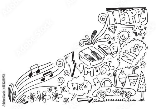 Hand drawn creative art doodle design concept, business concept illustration and it can also be for wall graffiti art.