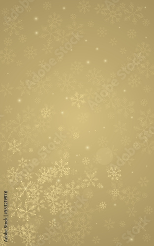 Gold Snow Vector Golden Background. magic