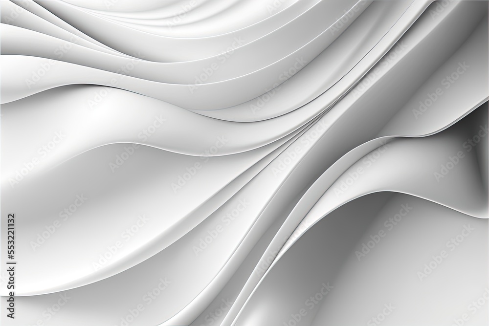 Abstract white wave Generative AI background Abstract white wave Generative AI background