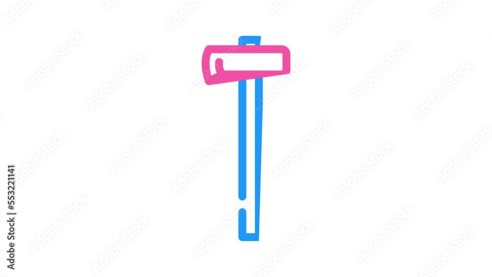 splitting maul hatchet color icon animation splitting maul hatchet color icon animation