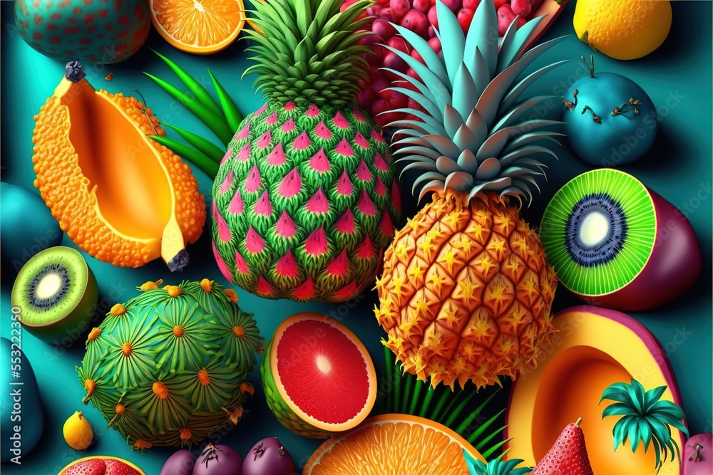 tropical fruit Generative AI
