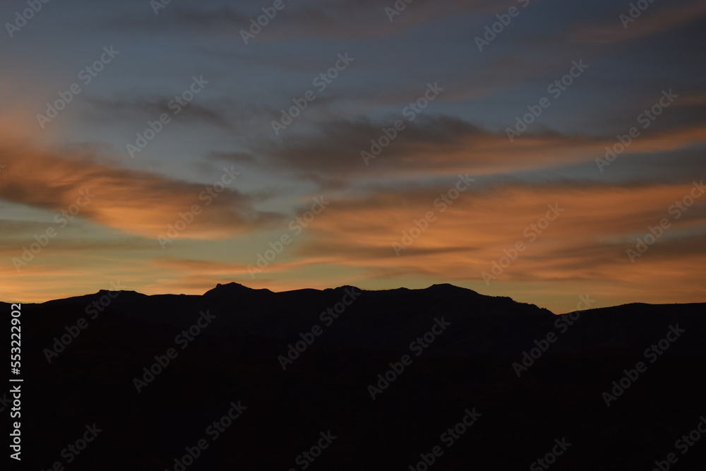 sunsrise over the mountains