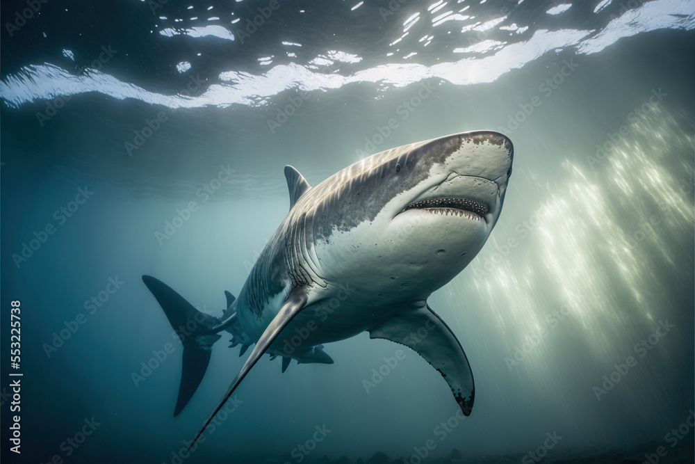 Fototapeta premium Shark Generative AI 